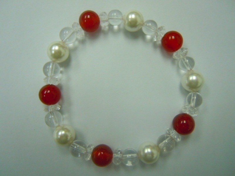 Red Agate+Pearl+Crystal