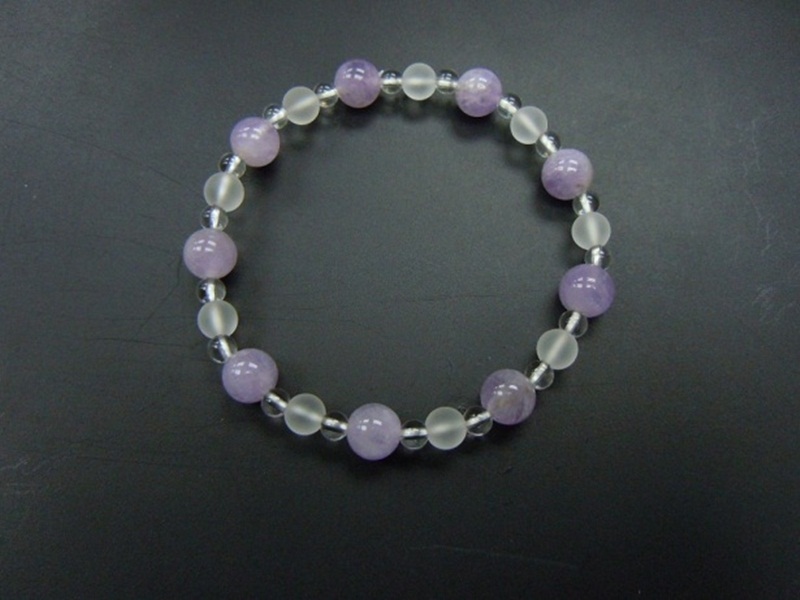 Milky Lavender Amethyst+Frosted Crystal