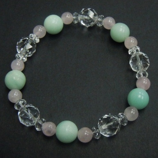 Amazonite+Rose Quartz+Crystal