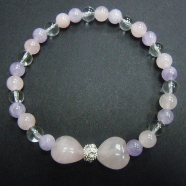 Rose Quartz+Lavender Amethyst+Crystal