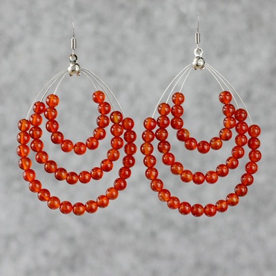 Red Agate Earring