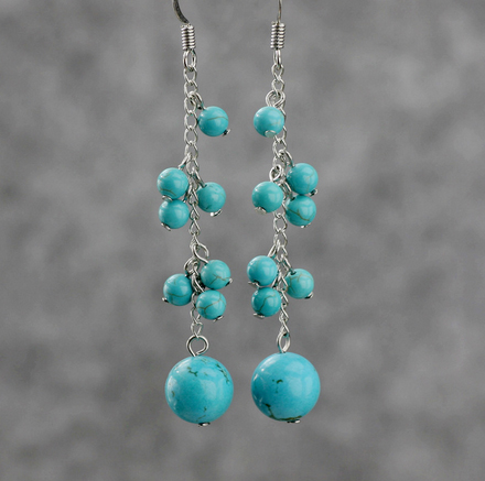 Blue Howlite Earring