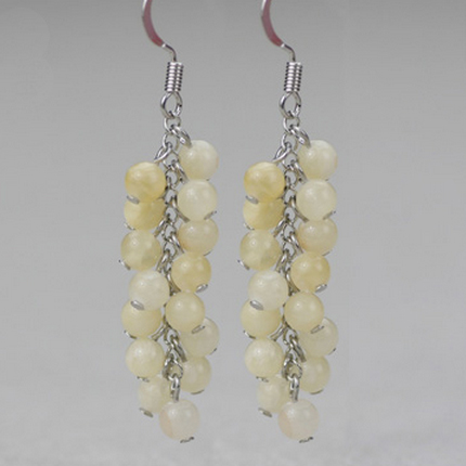 Yellow Jade Earring