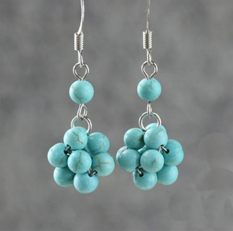 Blue Howlite Earring