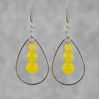 Yellow Agate Earring