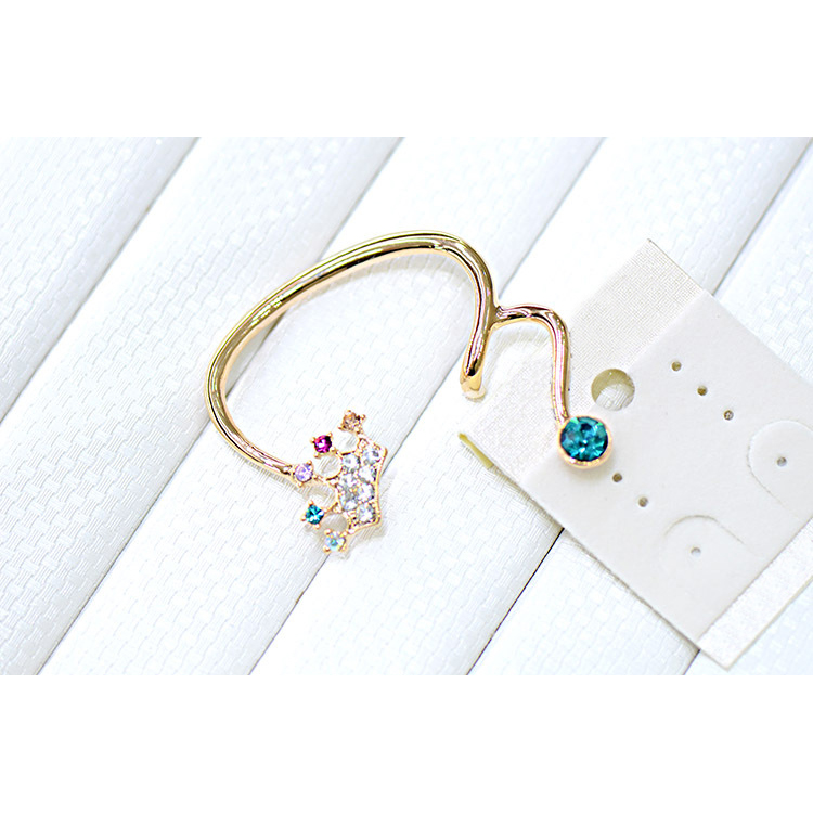 [Rhinestone crown] Ear cuff