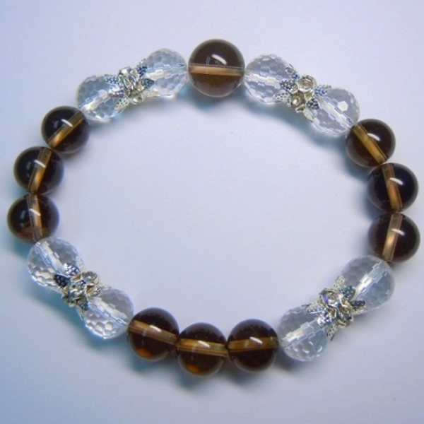 Smoky Quartz+Crystal+Metal